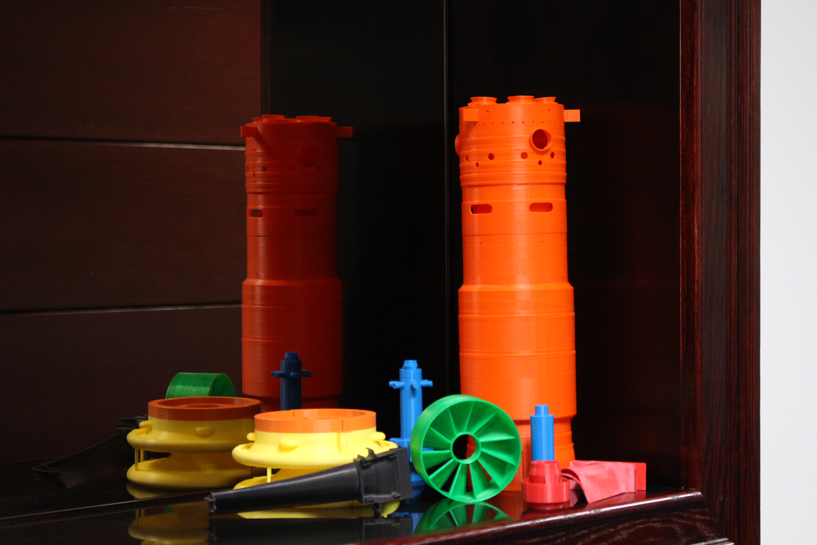 Various 3-D printed models